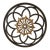 Large Onyx Black and Aged Gold Gothic Rosette Wall Mirror For Sale