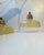 1940s Vintage Art Deco Brass and Striped Yellow Glass Pendant Lamps from Lyfa, 1940s, Set of 2 For Sale - Image 5 of 13