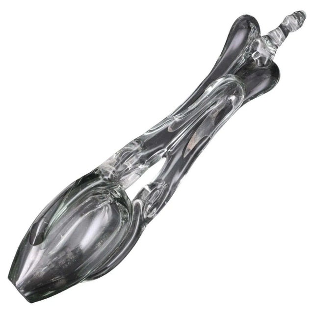 Transparent 1976 John Bingham Handblown Studio Art Glass Sculpture, Signed For Sale - Image 8 of 8