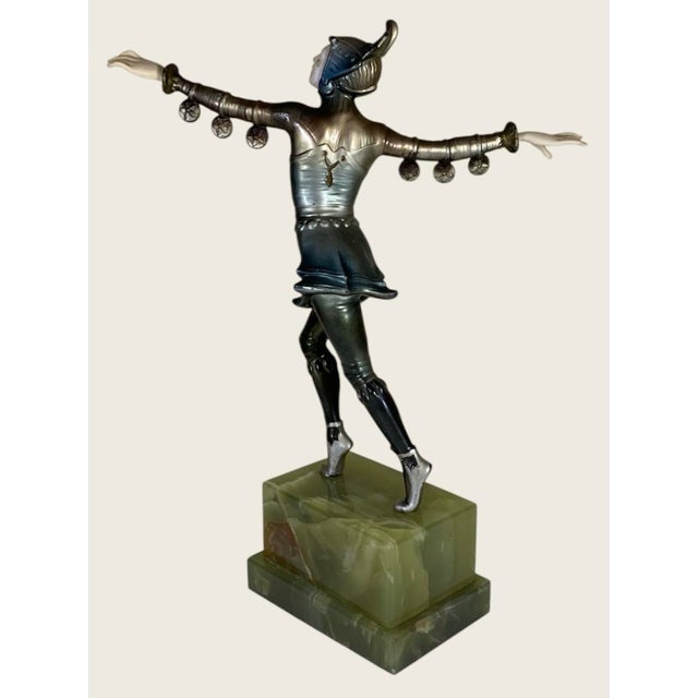 1920s Art Deco Gerdago Like Cold Painted Lady Sculpture C 1920 For Sale - Image 5 of 8