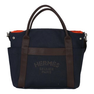 Bleu Navy Feu Canvas The Grooming Bag For Sale