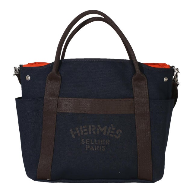 Bleu Navy Feu Canvas The Grooming Bag For Sale