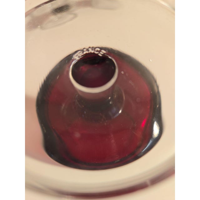 Mid-Century Modern Early 20th Century J. G. Durand French Ruby Wine Glasses - Set of 5 For Sale - Image 3 of 5