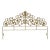 Rococo Style King Size Iron Scrolled Headboard Metallic Gold Italian Headboard For Sale