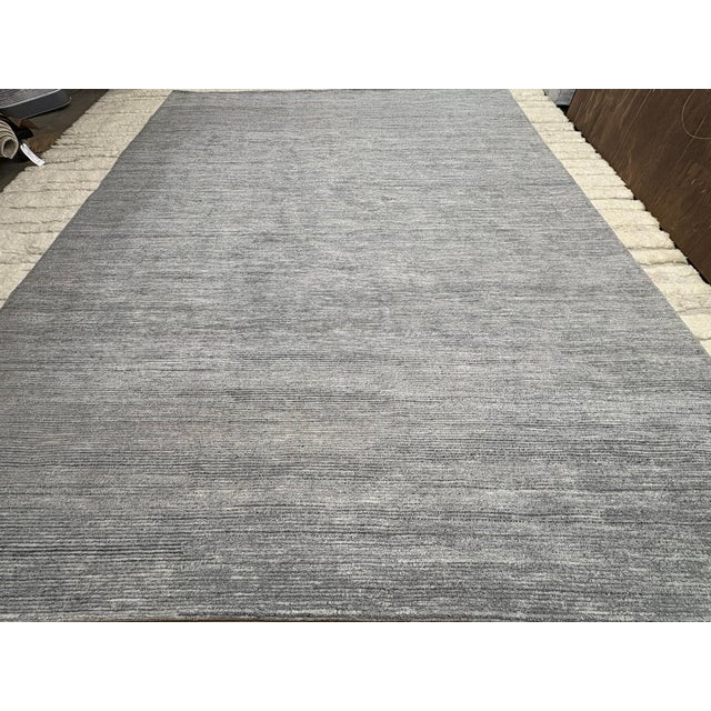 Textile Rh Performance Rug – 9' × 12' Marled Ocean (Attributed) | Hand-Loomed Performance Construction | Textural Contemporary Design For Sale - Image 7 of 18