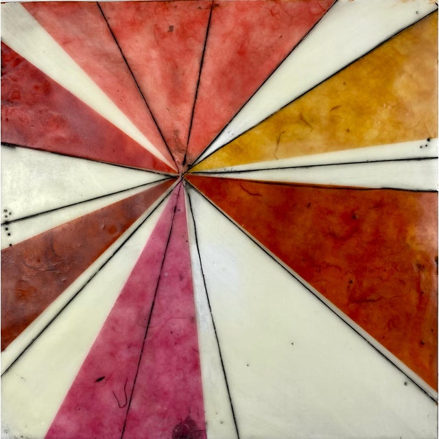 2020s Encaustic Mixed Media Paintings by Gina Cochran - "Salmon and Cocoa" For Sale - Image 5 of 5