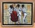 Lovely depiction of a Jazz Trio, oil on canvas in a silver gilt floater frame.