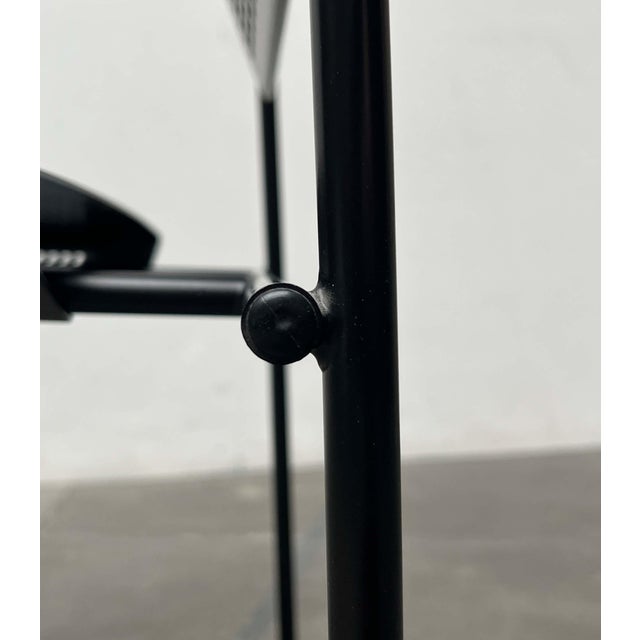 Postmodern Italian Black Perforated Metal Quinta Chair by Mario Botta for Alias, 1980s For Sale - Image 17 of 18