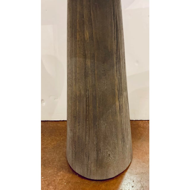 Original retail $822, stylish Hooker Greige Wood Oval Spot Table, showroom floor sample