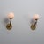 Italian Brass and Opaline Glass Globe Wall Sconces, 1950s, Set of 2 For Sale - Image 6 of 11