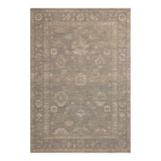 Chris Loves Julia x Loloi Louisa Lagoon / Ivory 2'-7" x 10'-0" Runner Rug For Sale