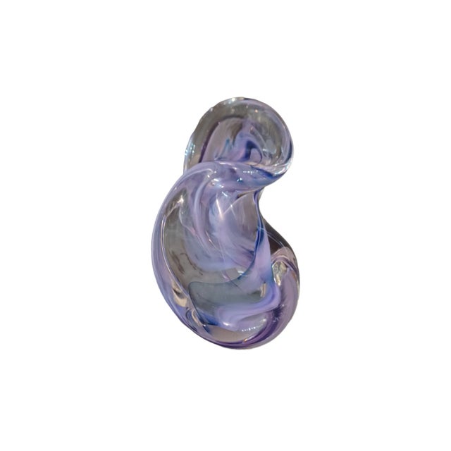 Abstract Vintgae Abstract Handblown Glass Sculpture For Sale - Image 3 of 4