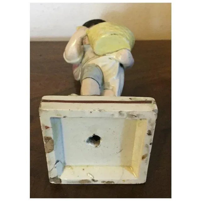 Antique Early 19th Century English Georgian Staffordshire Pearlware Figure of a Bread Seller With Angel Wings For Sale - Image 10 of 12