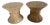 Mid-Century Modern McGuire Round Wheat Bamboo Sheaf Base Side or Accent Tables - Two Available For Sale