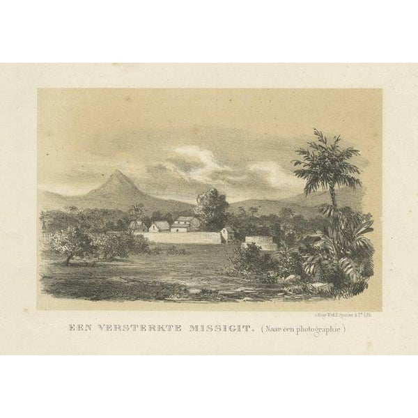 Fortified Mosque and of Nobility in Aceh, Sumatra, Indonesia, 1874, Paper For Sale - Image 3 of 6