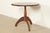 American Early American Bench Made Sculpted Solid Walnut Pedestal Tea Table or Side Table For Sale - Image 3 of 10