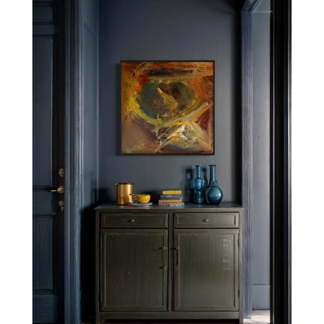 Contemporary Abstract Expressionist Painting Signed Diana '09 For Sale - Image 4 of 12