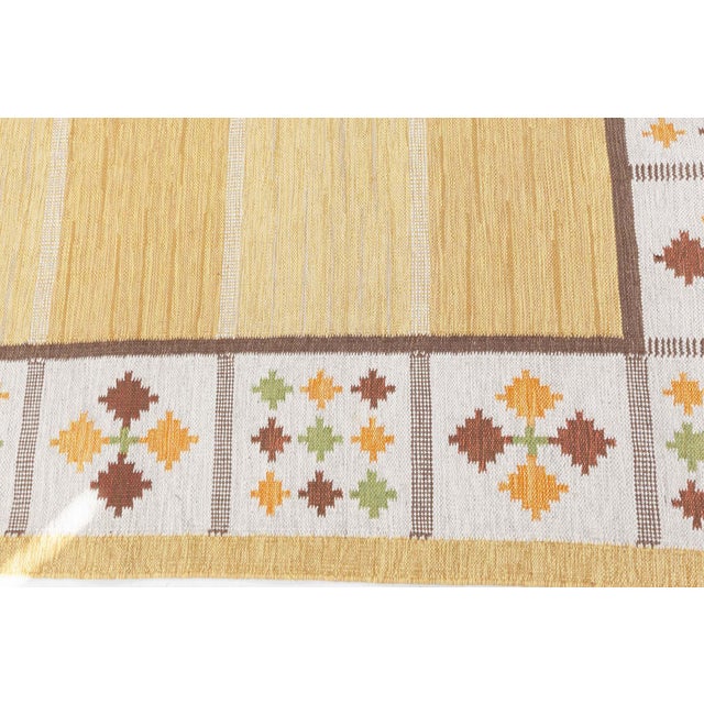 Mid 20th Century Doris Leslie Blau Vintage Swedish Flat Woven by Birgitta Soderkvist For Sale - Image 5 of 9