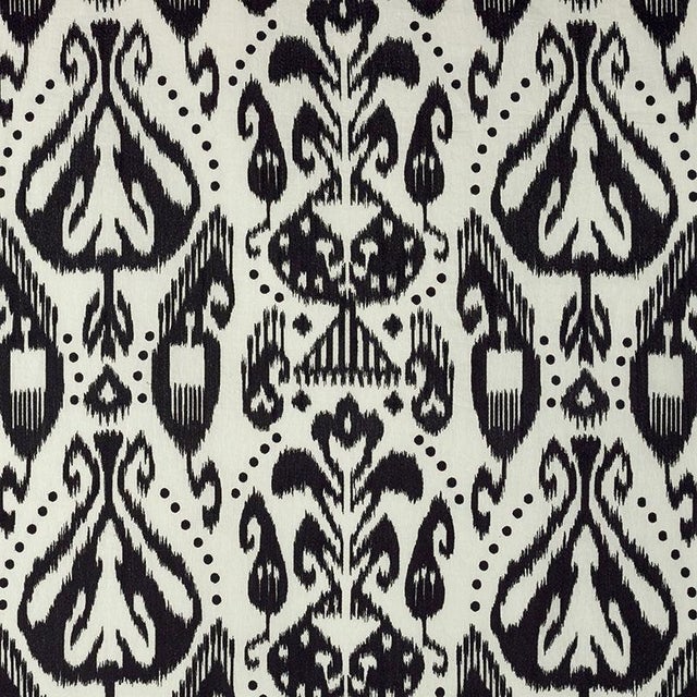 A thrilling twist on traditional ikats, with an embroidered pattern on a linen ground. Subtle variations are part of its...