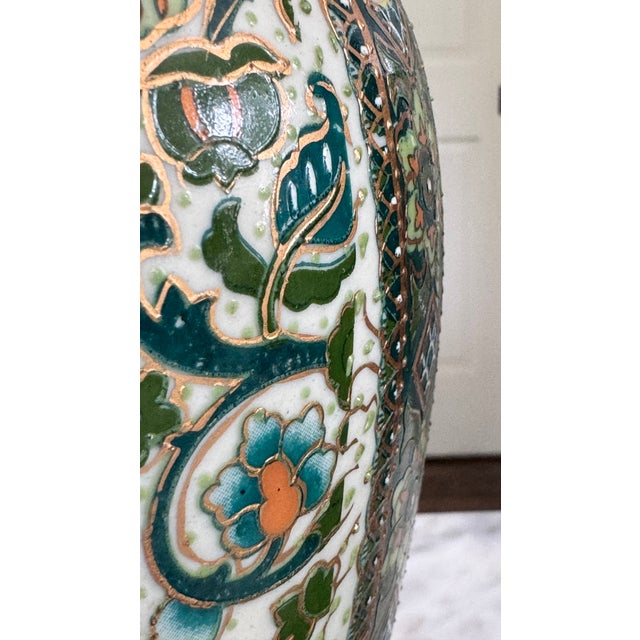 Mid-Century Aegean Blue & Green Chinoiserie Ginger Jars - A Pair For Sale - Image 4 of 16