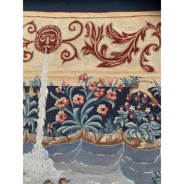 Vintage French Needlepoint Tapestry, 1970s For Sale - Image 6 of 17
