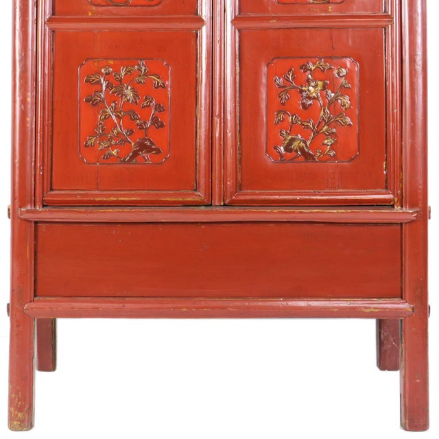 20th Century Chinese Red Wedding Wardrobe Armoire Chairish