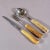 Vintage Stainless Steel and Horn Tableware Set for 6 Germany 1950s For Sale - Image 4 of 7