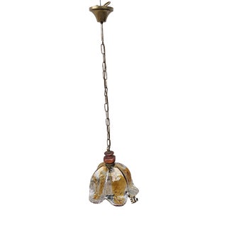 Metal and Murano Glass Chandelier, 1960s For Sale