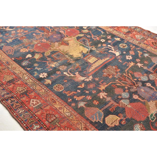 Textile Antique European Sized Kalleh Kurdish Tribal Rug 7 x 12.7 For Sale - Image 7 of 13