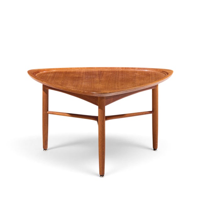 Mid-Century Modern Kurt Østervig for Jason Møbler Model 176 Mid Century Danish Teak Guitar Pick Side Coffee Table For Sale - Image 3 of 10