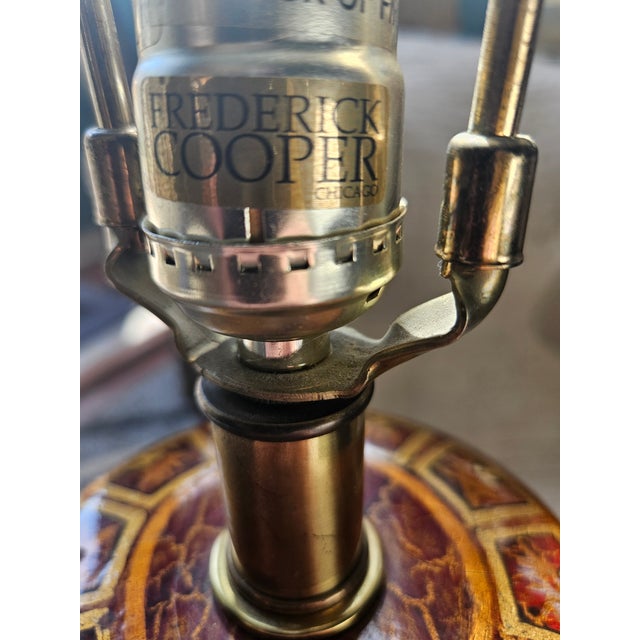 Frederick Cooper Frederick Cooper - Ceramic Hand Painted Red Ginger Jar Table Lamp For Sale - Image 4 of 10