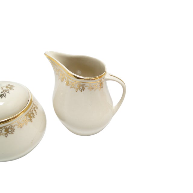 Art Deco Sugar Bowl and Milk Jug from Tułowice, Poland, 1950s, Set of 2 For Sale - Image 4 of 6