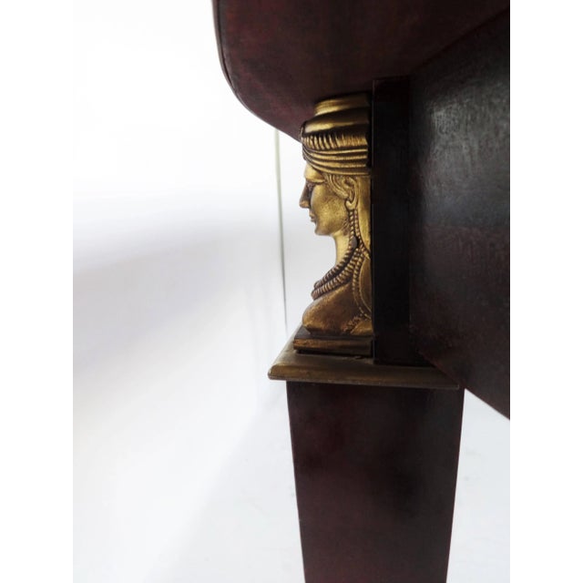 Brown French Modern Empire Style Rosewood Dining Table For Sale - Image 8 of 9