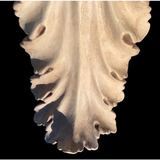 Cream Vintage Plaster Neoclassical Style Wall Bracket With Volute and Acanthus Leaves For Sale - Image 8 of 14