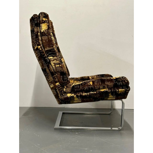 Metal Mid-Century Modern Lounge Chair, Adrian Pearsall Style, American, Chrome, 1950s For Sale - Image 7 of 13