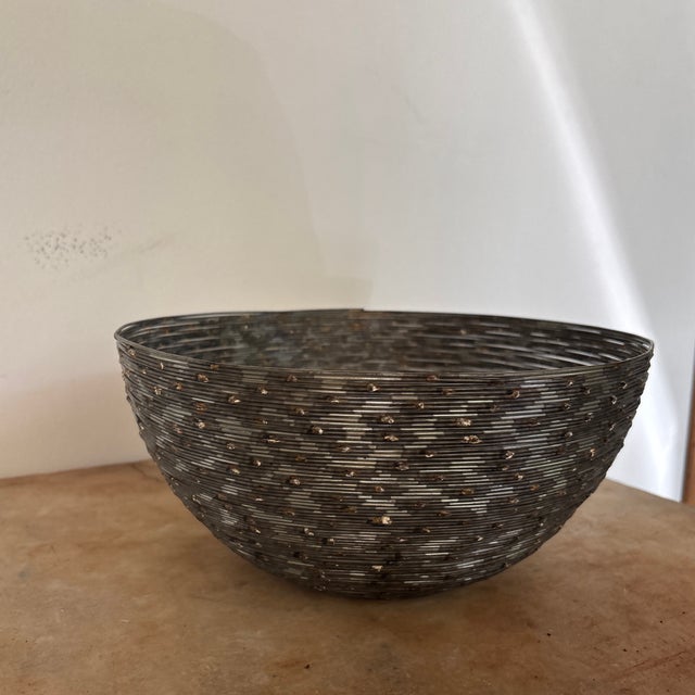 Artisan Made Welded Metal Wire Bowl For Sale - Image 9 of 9