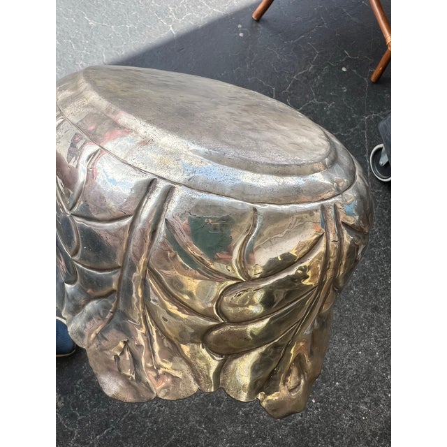 Shabby Chic Vintage Hammered Silver Plated Bowl For Sale - Image 3 of 3