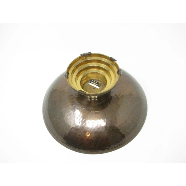 Vintage 1960s Rosenthal-Netter Hammered Brass Pedestal Bowl For Sale - Image 11 of 12