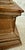 Neoclassical-Style Faux Wood Urn Table Lamp, Detailed Baluster Pedestal & Contrasting Opaque Black Drum Shade For Sale - Image 9 of 11