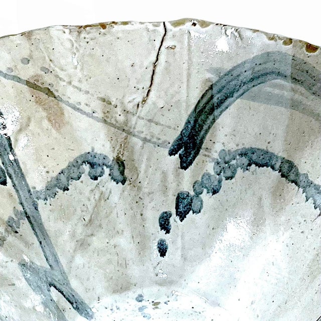 Monumental Brutalist Slab Studio Pottery Bowl With Abstract Decoration For Sale - Image 4 of 11