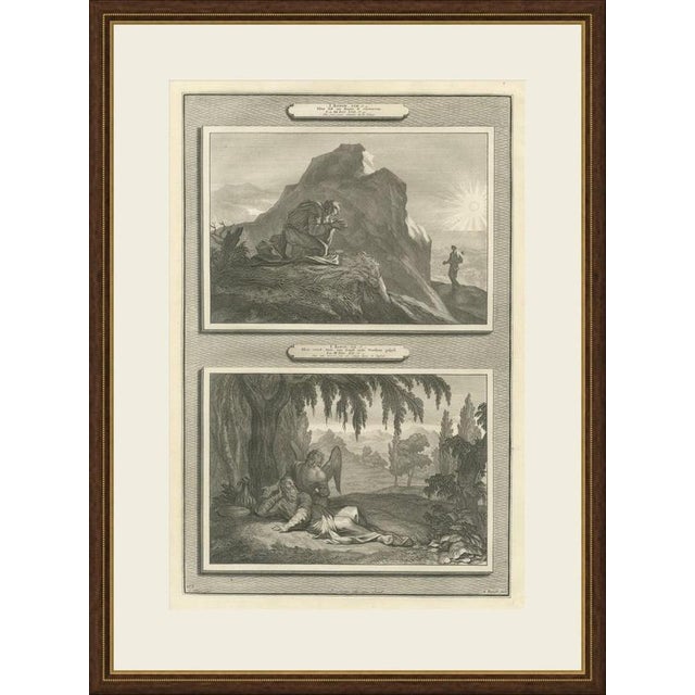 This original copperplate engraving from Pieter Mortier's illustrated Bible, Amsterdam circa 1700, shows two biblical...