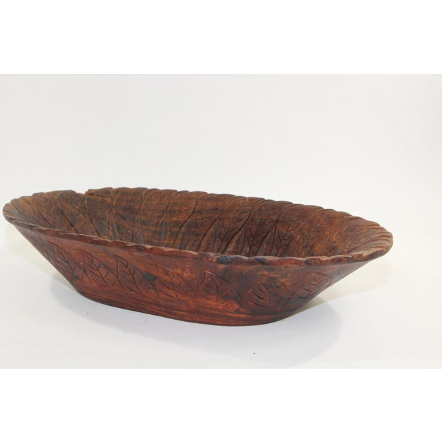Large Hand-Carved Tribal Wooden Bowl from the Batak of Sumatra For Sale - Image 12 of 13