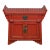 Vintage Chinese Red Lacquered Altar-Form Small Chest For Sale