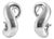 Tiffany & Co. Elsa Peretti Endless Infinity Silver Omega Back Clip on Earrings For Sale