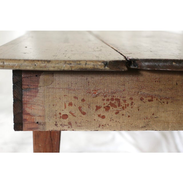 Early 20th Century Antique Farmhouse Dining or Harvest Table For Sale - Image 5 of 14