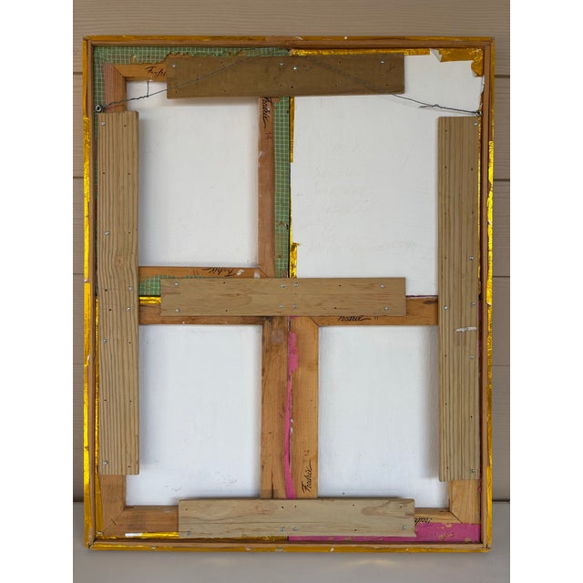 Late 20th Century Abstract Mixed Media Quadriptych Basilius Beslers’ Lilium Cruentum Polyanthos in Gold Wood Frame For Sale - Image 12 of 12