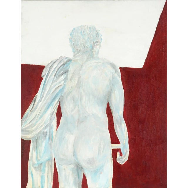 "Perfect Empire #5" Contemporary Classical Roman Hermes Sculpture Figurative Study Oil Painting by Francis Tanseco For Sale