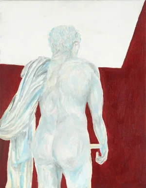 "Perfect Empire #5" Contemporary Classical Roman Hermes Sculpture Figurative Study Oil Painting by Francis Tanseco
