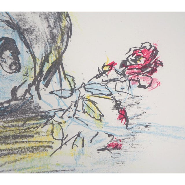 Modern Oskar Kokoschka, Vanity with a Rose, 1962, Original Lithograph For Sale - Image 3 of 6