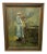 Figurative Oil on Canvas Painting of Farmer Woman by Well, Signed & Framed For Sale